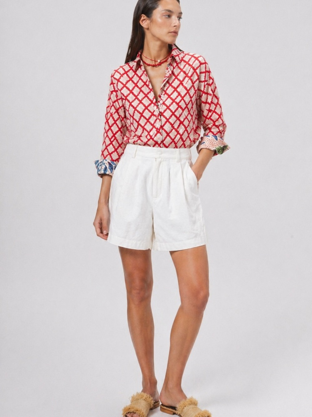 Lanhtropy Island Linen Shirt Tangier Print 100% Organic Linen Oversized L - Picture 12 of 14